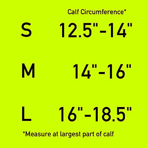 Spark Sleeve size chart